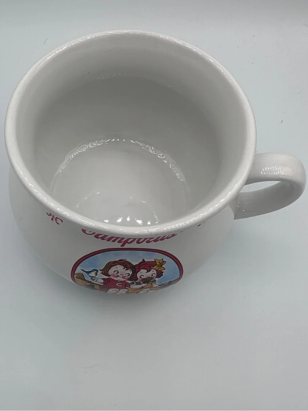 Vintage Campbells Oversized Ceramic Soup Mug with Retro Kids Graphic 2000